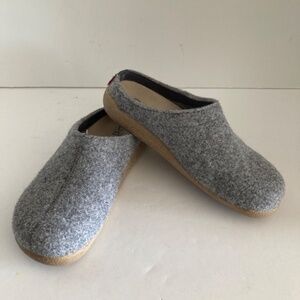 Sanita Lodge Slide Wool Clog Slippers Gray 36 US 5 Arch Support Comfort EUC